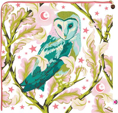 Tula Pink Night Owl XL Corner Zip Bag Tula Pink Night Owl XL Corner Zip Bag