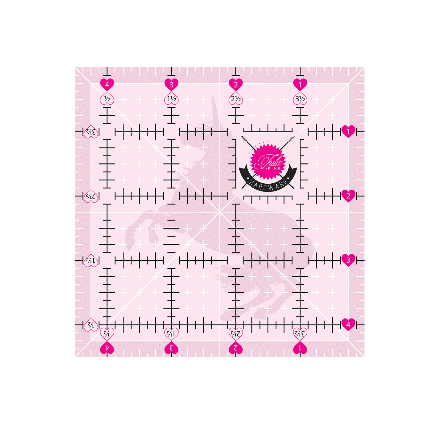 Tula Pink Hardware 4.5" Non Slip Unicorn Ruler