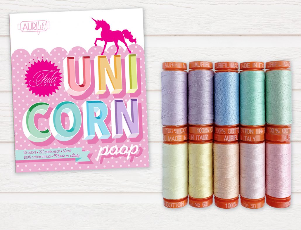 Tula Pink Unicorn Poop Aurifil Thread Collection
