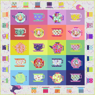 Tula Pink Curiouser & Curiouser Mad Hatter's Tea Party Quilt Kit