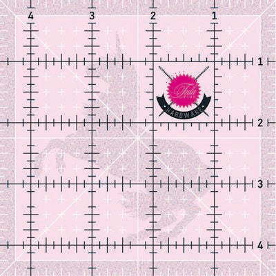 Tula Pink Hardware Non-Slip Ruler 4.5" Square