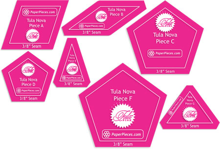 Tula Nova Quilt Pattern + Acrylic Fussy Cutting Templates