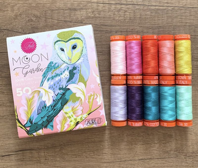 Tula Pink Moon Garden Aurifil Thread Collection