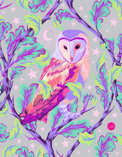 54" x 72" Tula Pink Moon Garden Quilt Backing - "Night Owl" - Dusk