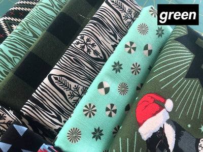 Holiday Homies Fat Quarter Bundle Red, Green or Blue