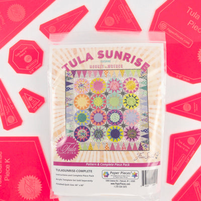 Tula Pink Monkey Wrench Sunrise Quilt Pattern Complete w/ 11 Piece Template Set